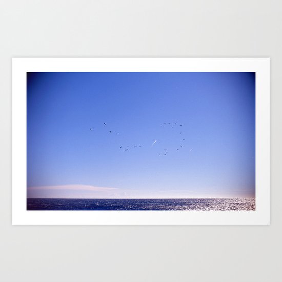 Birds Blue Sky Constellation Art Print