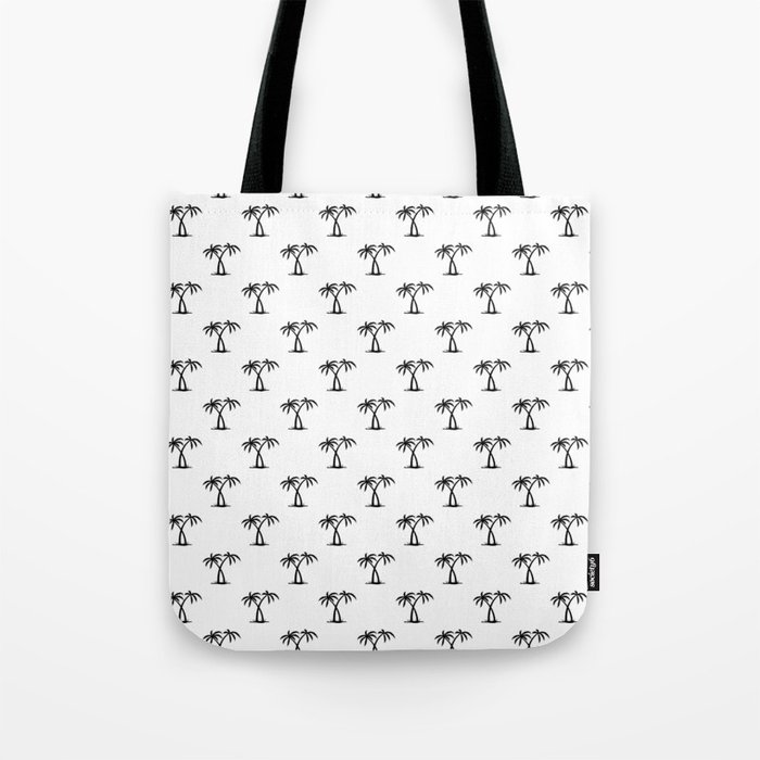 Black Palm Trees Pattern Tote Bag