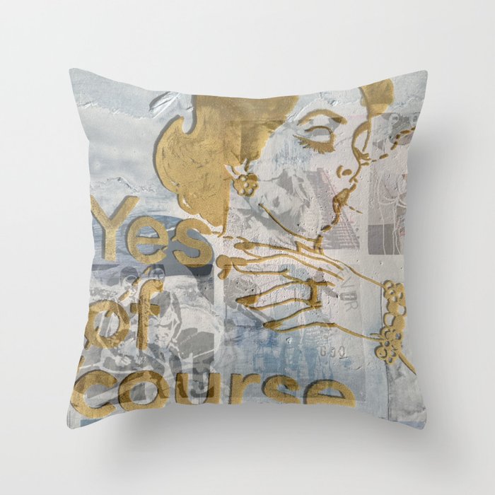 It hurts blue variation Throw Pillow