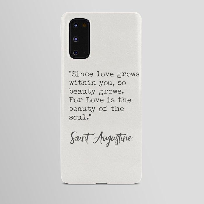 Saint Augustine quote b Android Case