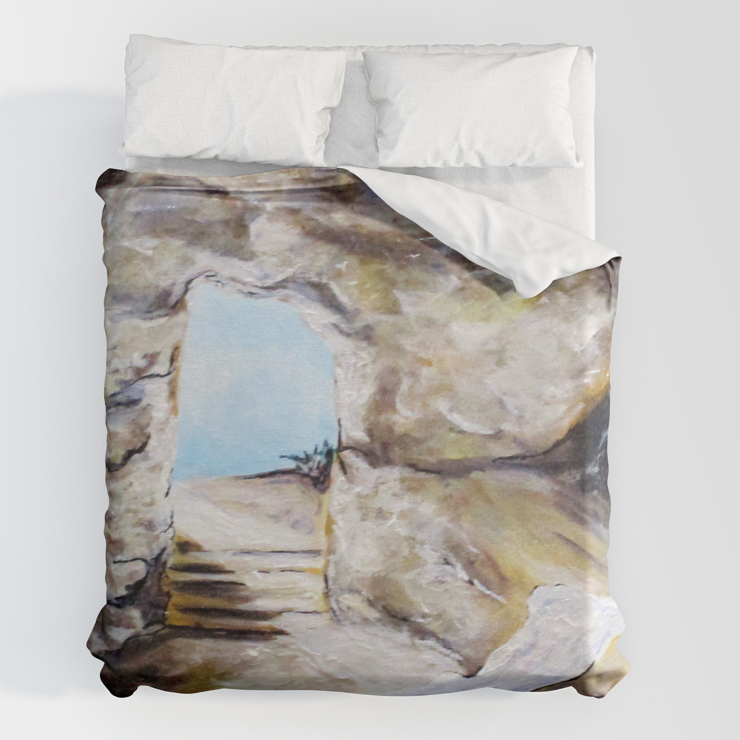Empty Burial Tomb Duvet Cover By Clyde, Empty Duvet Cover