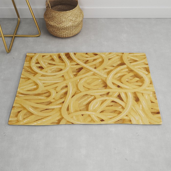 Novelty Spaghetti Pasta Noodles Rug