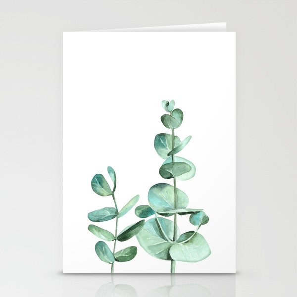 eucalyptus leaves stationery cards by asolo society6