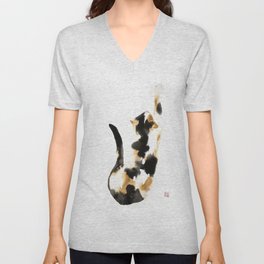 Calico cat V Neck T Shirt