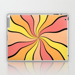 Sunrise Wavy Rays (orange/pink/yellow) Laptop Skin
