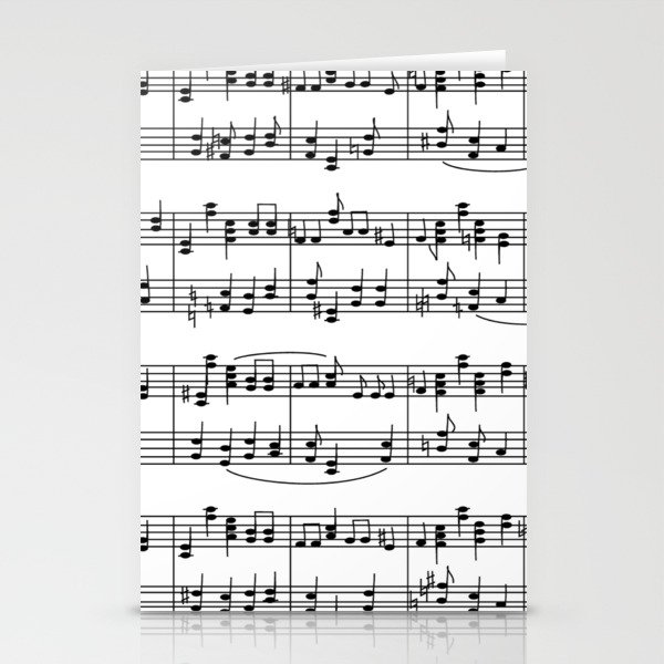 Musical Notes Shape for Song Stationery Cards