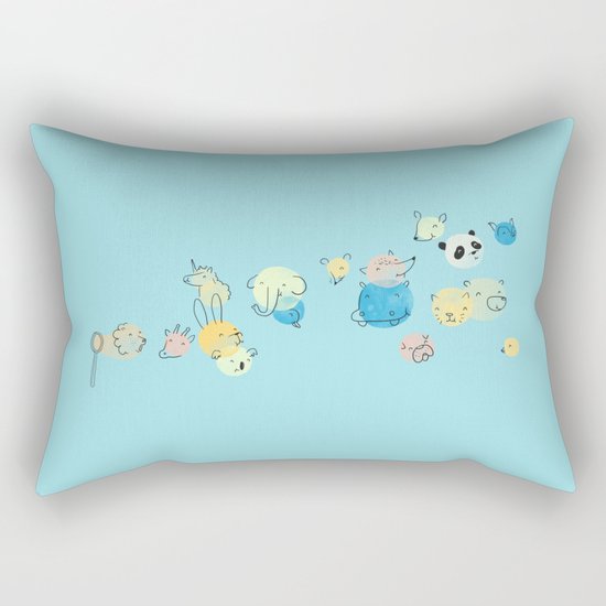 Bubble Animals Rectangular Pillow