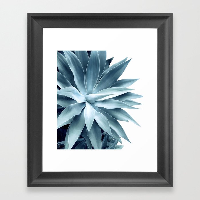 Bursting into life - teal Framed Art Print