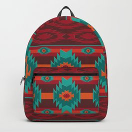 Southwestern navajo tribal pattern. Backpack