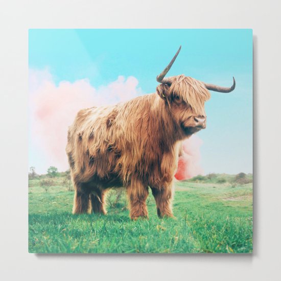 Highland Cow #society6 #decor #buyart Metal Print