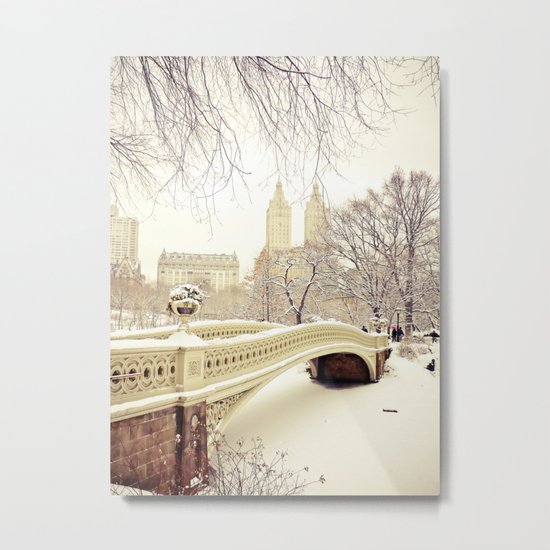 New York City Snow Wonderland Metal Print