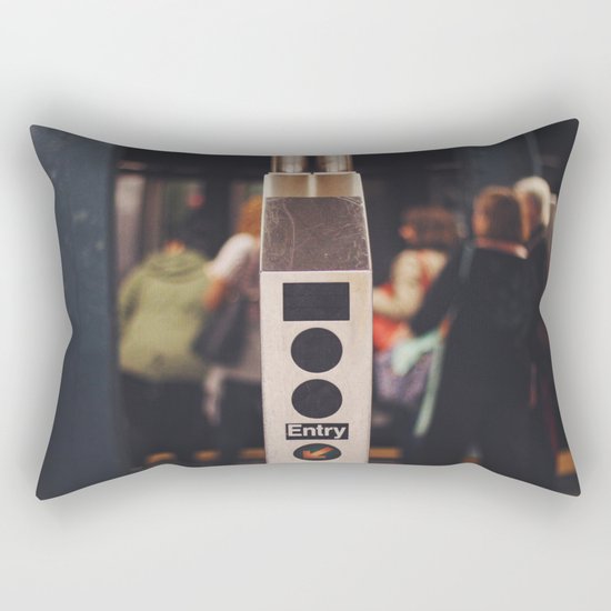 Turnstyle - NYC Rectangular Pillow