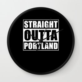 Portland City Oregon Wall Clock