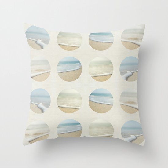 Beach Print Throw Pillow