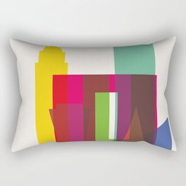 Shapes of Mexico City accurate to scale Rectangular Pillow