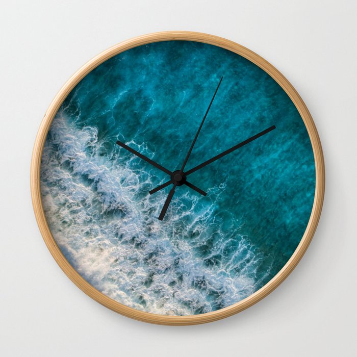 Blue Oceanside Photography Wall Clock