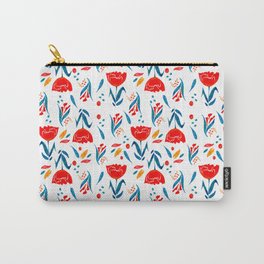Tulip Treasure - Red Blue Carry-All Pouch