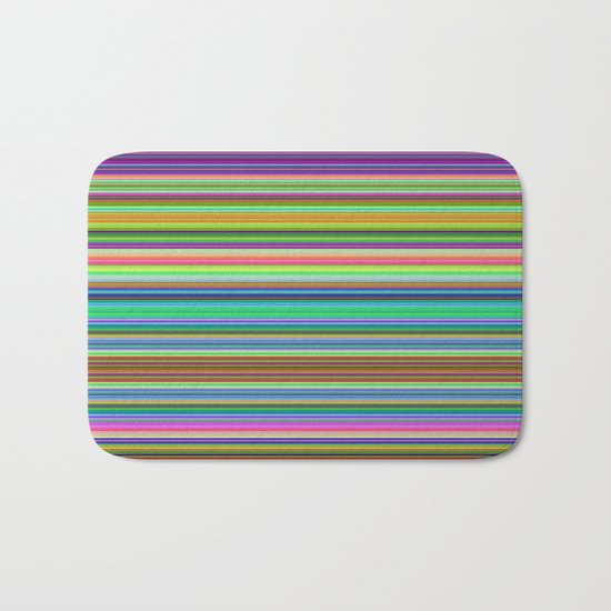 Summer Stripes – Clock 2 - Living Hell Bath Mat