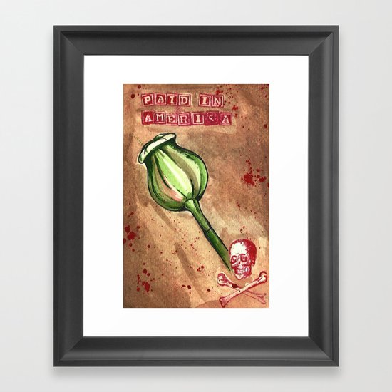 Poppy Poison ! Framed Art Print