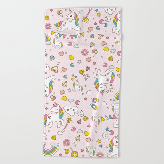 Unicorn Pattern Beach Towel