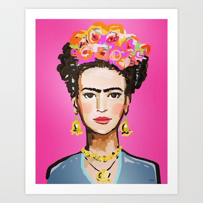 Pink Glow Frida Art Print
