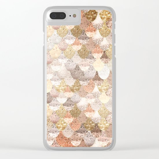 MERMAID GOLD Clear iPhone Case