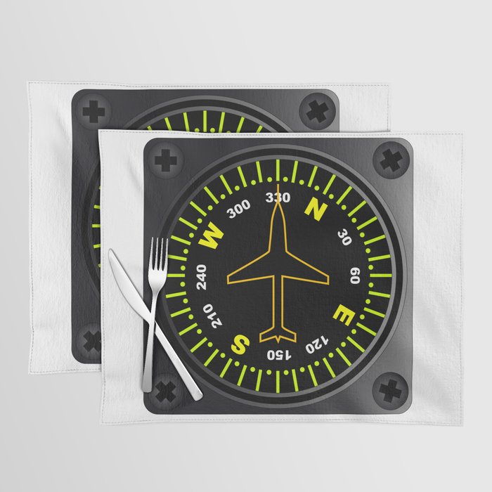 Aircraft Compass Placemat
