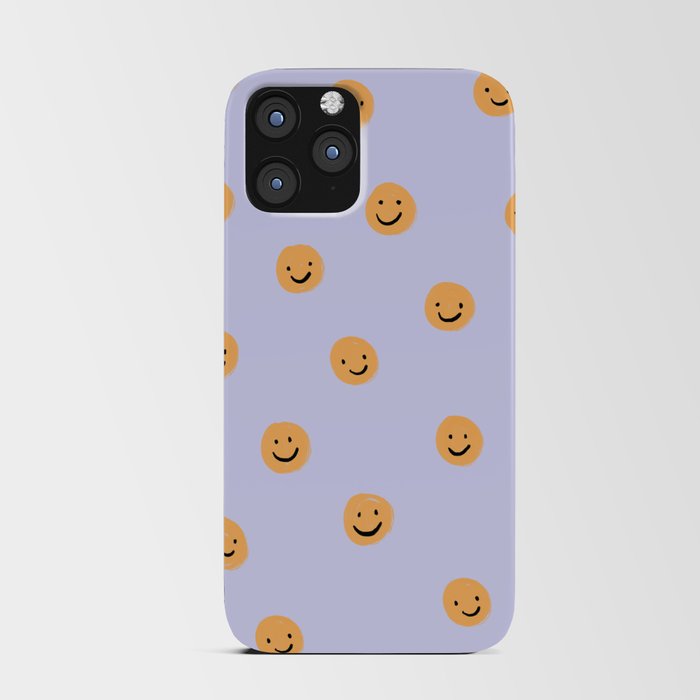 Purple Smiley Face iPhone Card Case