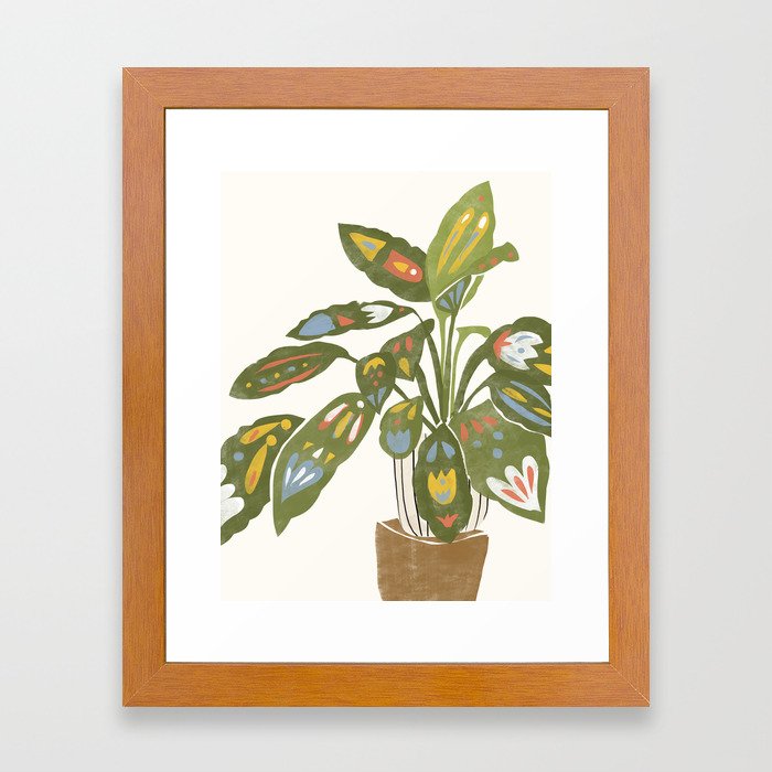 Scandinavian Plant Framed Art Print