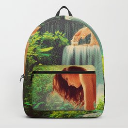 Quiverish Waterfall Fairy 1 - Uncensored Backpack | Waterfall, Quiverish, Nude, Surreal, Butt, Collageart, Woman, Art, Surrealism, Sensual 