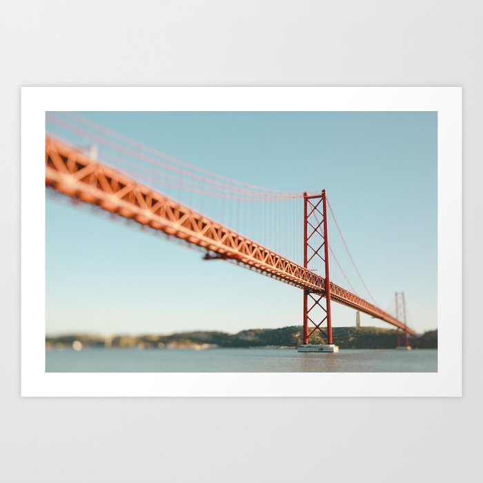 Red Bridge Art Print