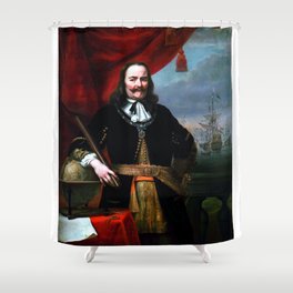 Portrait of  Lieutenant-Admiral Michiel de Ruyter 1607-1676 Shower Curtain