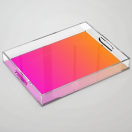 Trendy Pink and Orange Gradient Acrylic Tray