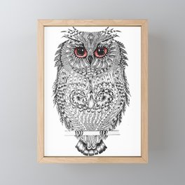 The Owl - Line Art Framed Mini Art Print