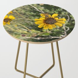 Yellow Floral Photography Side Table