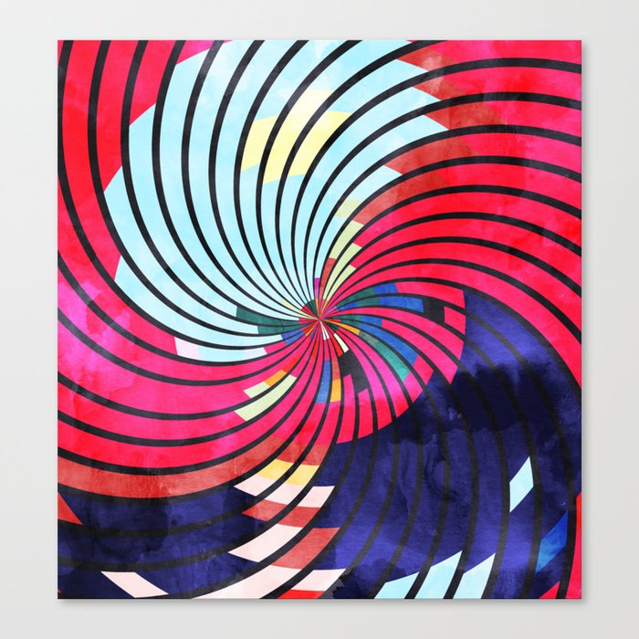 Hustle #abstract #geometrical #graphic Canvas Print