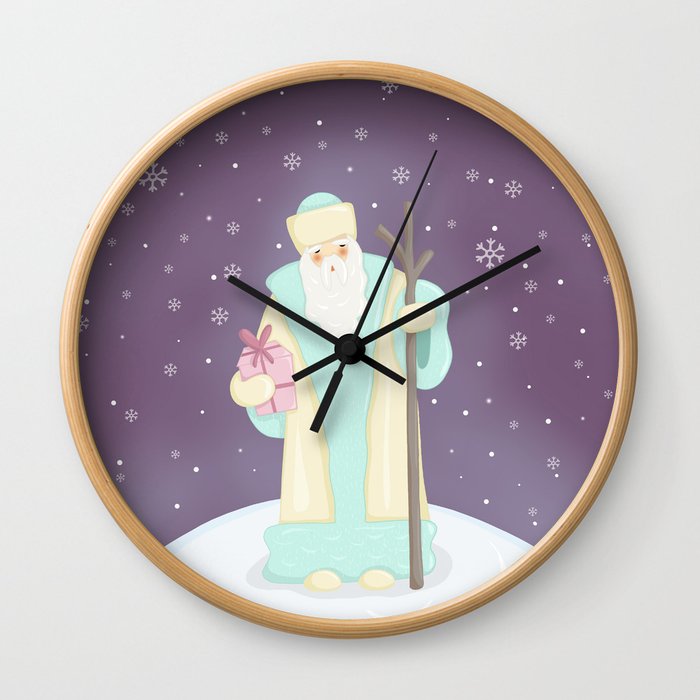 Russian Santa Claus Wall Clock