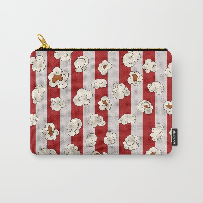 Popcorn retro White lines 3 Carry-All Pouch