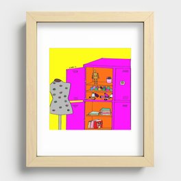 Pink closet Recessed Framed Print