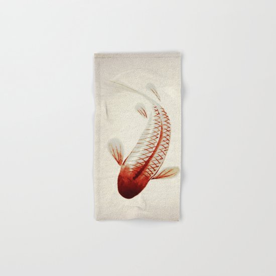 Red and Silver Koi Hand & Bath Towel