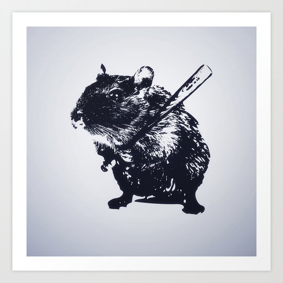 Angry mouse Art Print
