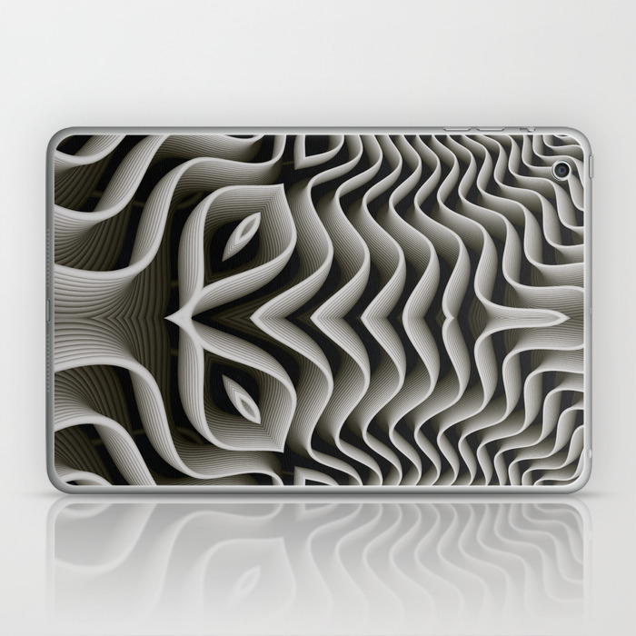 Exo Skelton 3d Optical Illusion Laptop Ipad Skin By Bohemianbound Society6