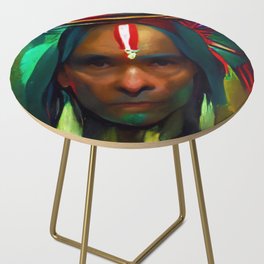 Native American Chief Side Table