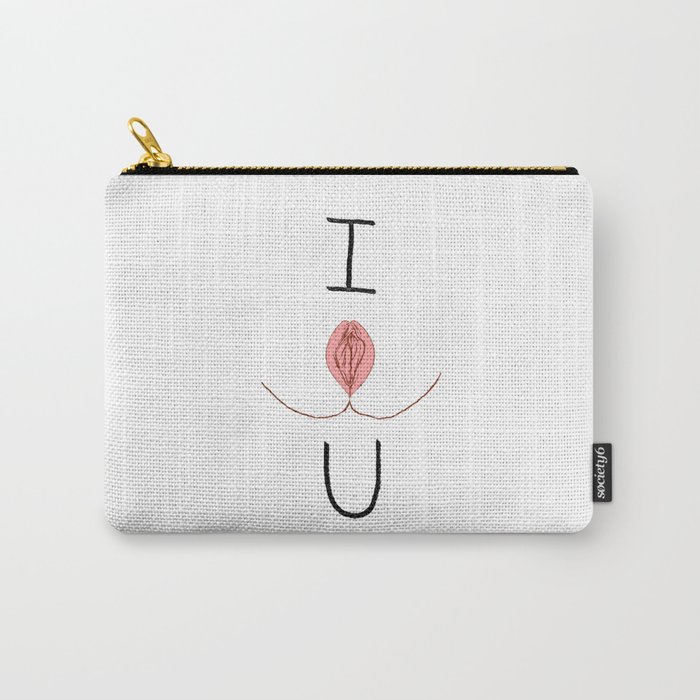 I Flower (Vagina) U Carry-All Pouch