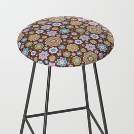Power To the Flowers Vintage Pattern Bar Stool