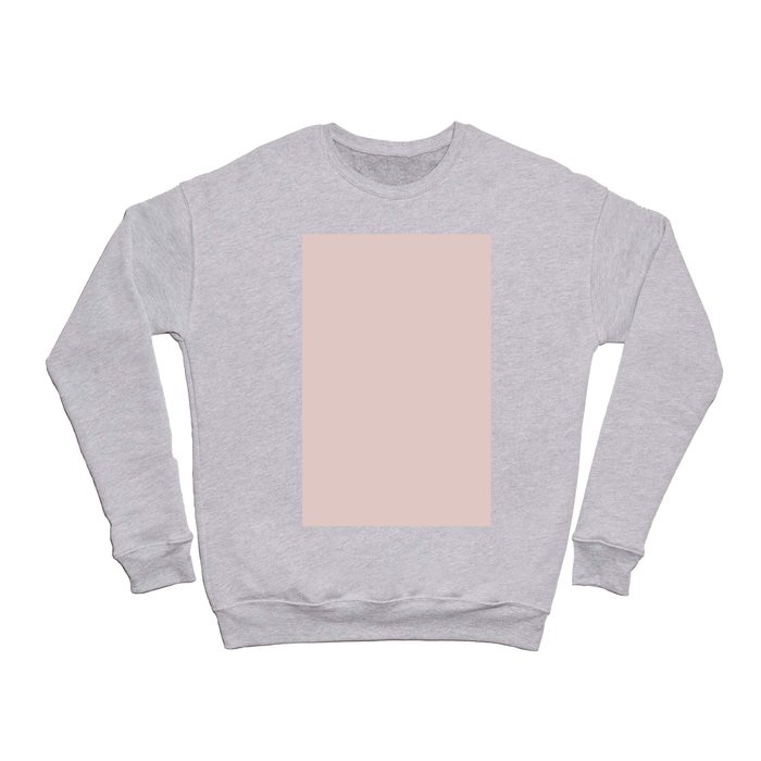 Ultra Light Pastel Pink Solid Color Pairs PPG Cool Melon PPG1057-2 - All One Single Shade Hue Colour Crewneck Sweatshirt
