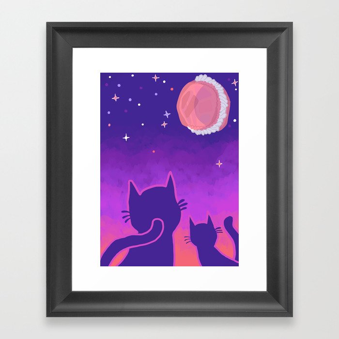 Macaroon Moon Framed Art Print