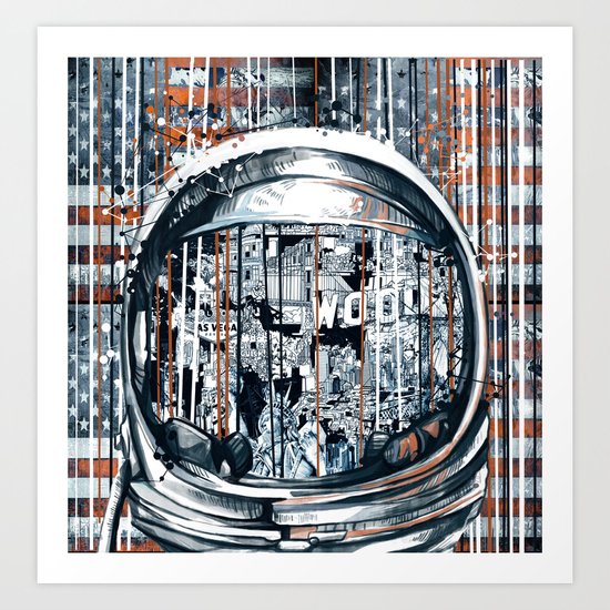 pop art usa collage 2 Art Print