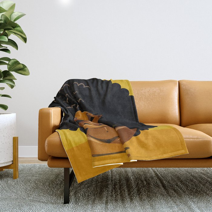 Spiritual AfroGirl Throw Blanket