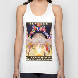 Seville Hispano American Expo 1929 art deco ad Unisex Tank Top